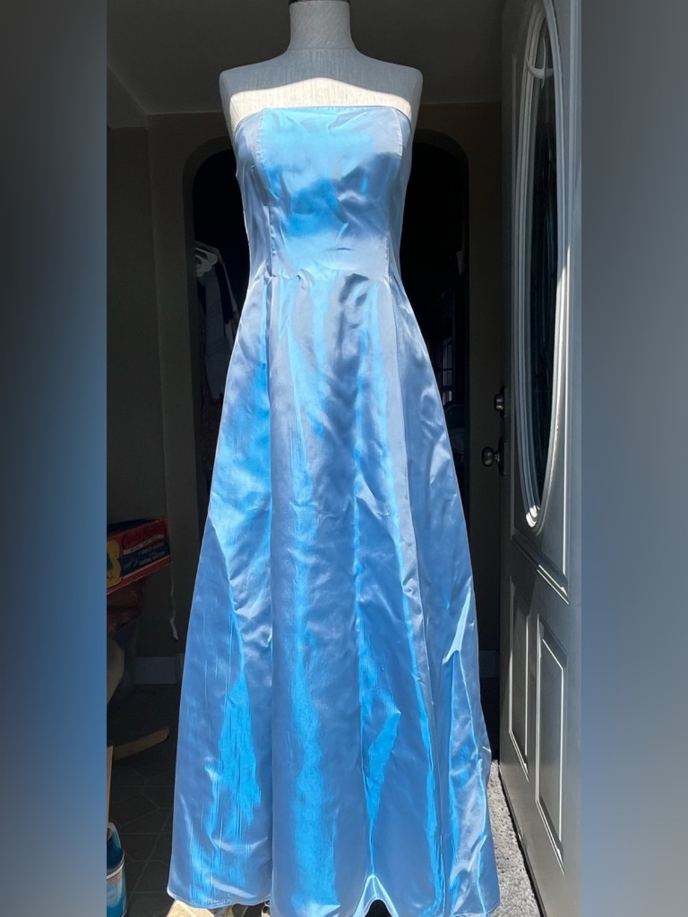Betsy & Adam Millennium Iridescent Blue Gown